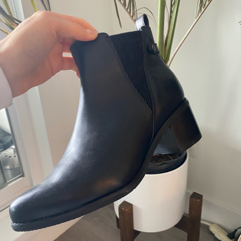 Blondo, Size 7 black leather booties. Never been worn!